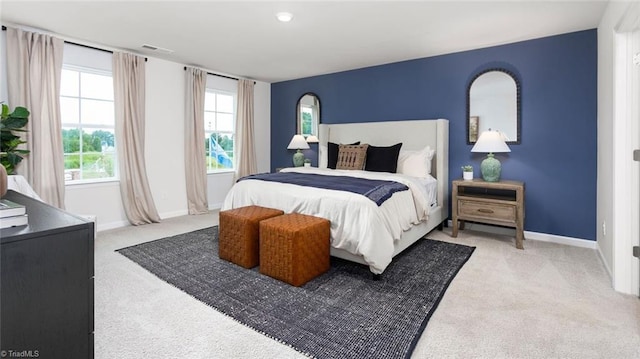 view of carpeted bedroom