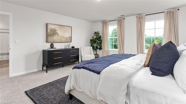 view of carpeted bedroom