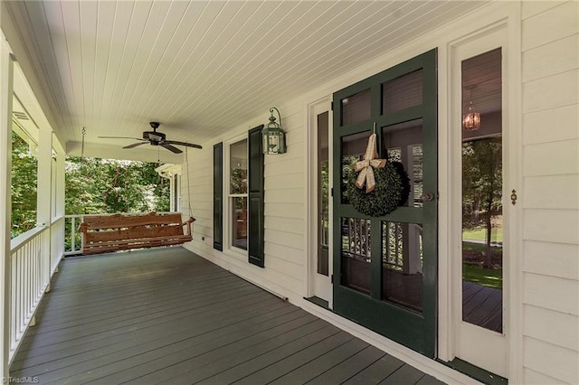 250 Oakmont Ter, Lexington, NC 27295 - porch featuring ceiling fan