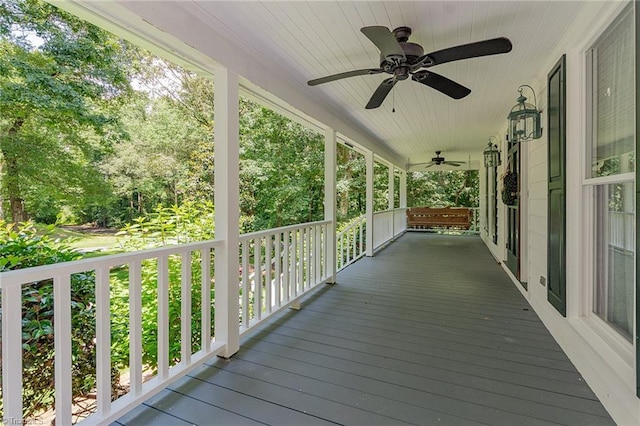 250 Oakmont Ter, Lexington, NC 27295 - porch with a ceiling fan