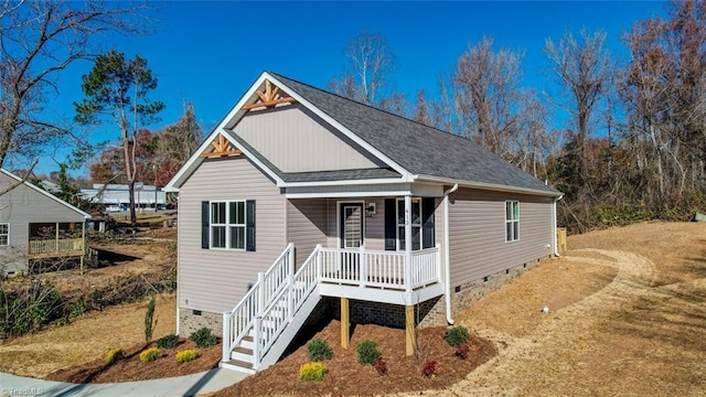 view of front of house featuring a porch