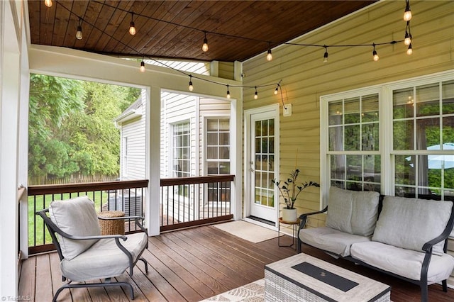 15 Orchard Grass Ct, Greensboro, NC 27410 - wooden terrace with an outdoor living space