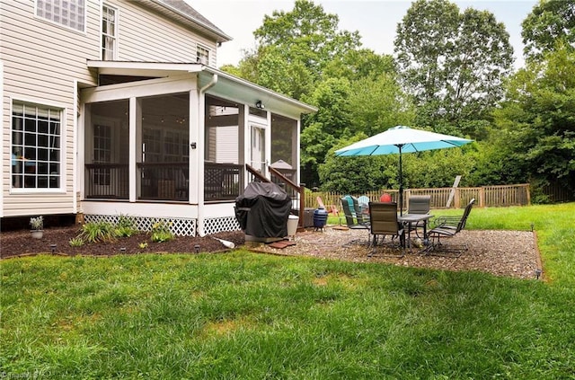 15 Orchard Grass Ct, Greensboro, NC 27410 - view of yard with a sunroom