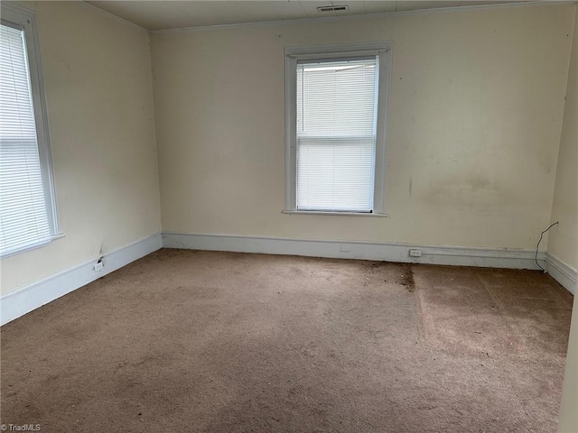 spare room with carpet flooring