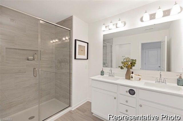 6926 Baler Way Unit 19, Thomasville, NC 27360 - full bathroom featuring double vanity and a stall shower