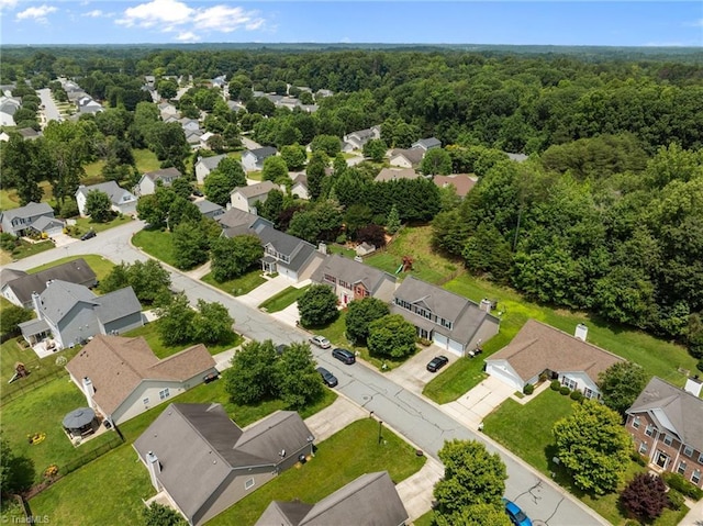 6416 Rock Springs Rd, Greensboro, NC 27410 - aerial view of residential area with a heavily wooded area