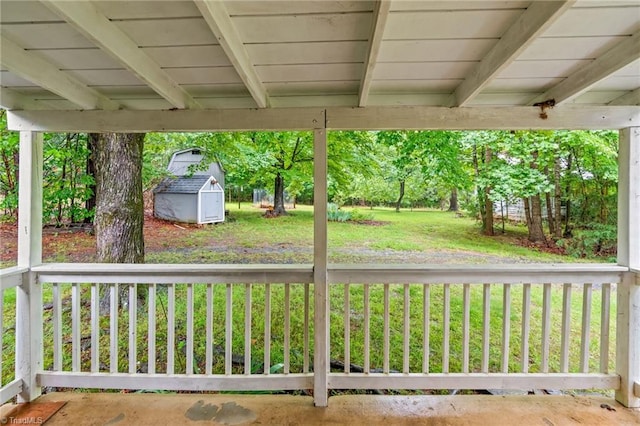 2796 Grant Trl, Randleman, NC 27317 - view of grassy yard with a storage unit and an outbuilding