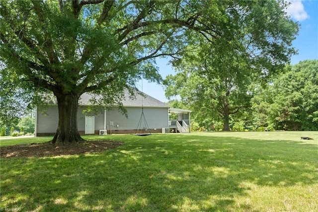 4215 Chippenham Ct, Graham, NC 27253 - view of green lawn with stairs