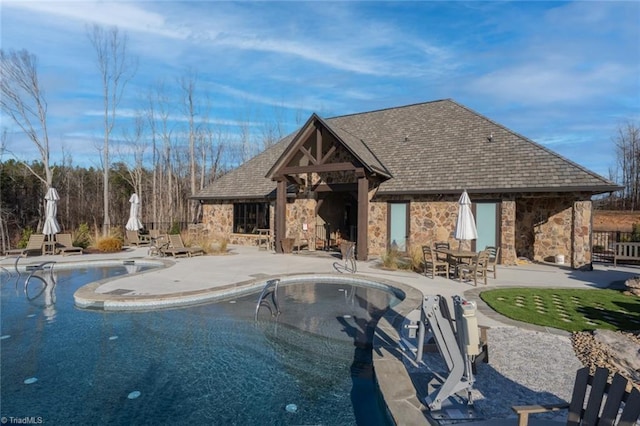 view of pool with a patio