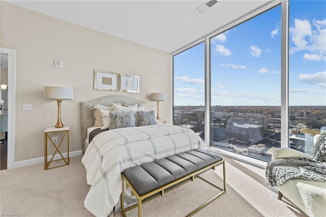 view of carpeted bedroom