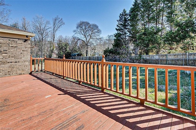 deck with fence private yard