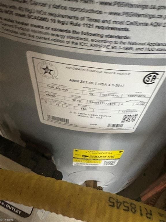 1620 Cherry Blossom Ln Unit 301, Winston-Salem, NC 27127 - detailed view of water heater