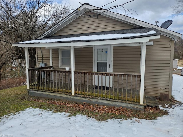 exterior space with a porch