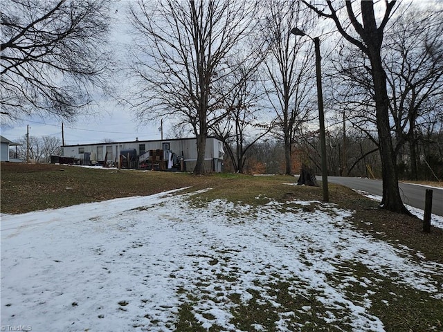 view of snowy yard