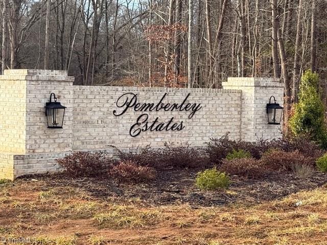 view of community sign