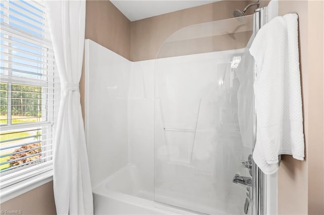 full bathroom featuring bathing tub / shower combination