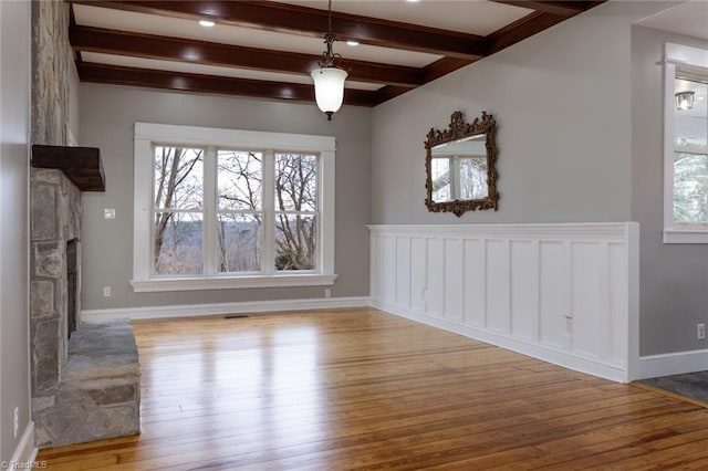 interior space with hardwood / wood-style floors and a wealth of natural light