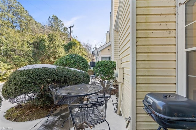 view of patio / terrace featuring area for grilling