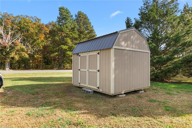 view of shed