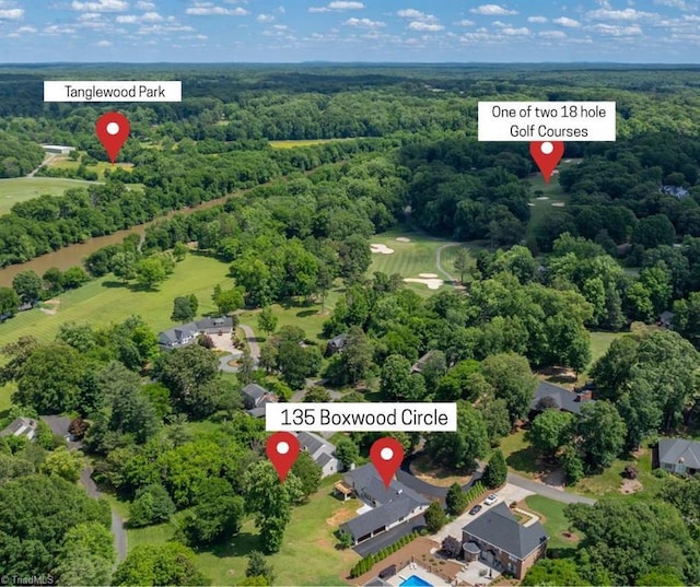 135 Boxwood Cir, Advance, NC 27006 - aerial view of a forest