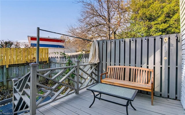 view of wooden terrace