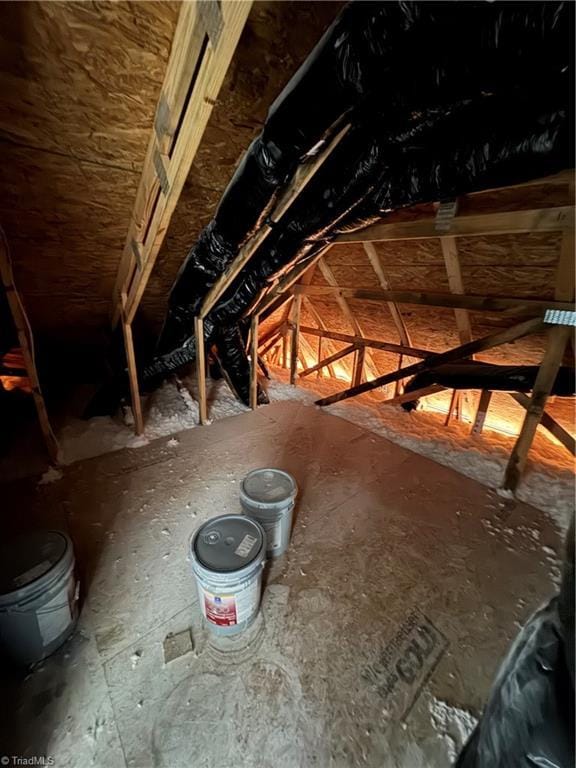 view of attic