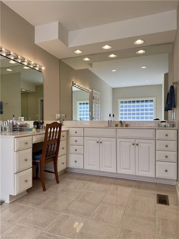 606 Dorado Cir, High Point, NC 27265 - bathroom with vanity and recessed lighting