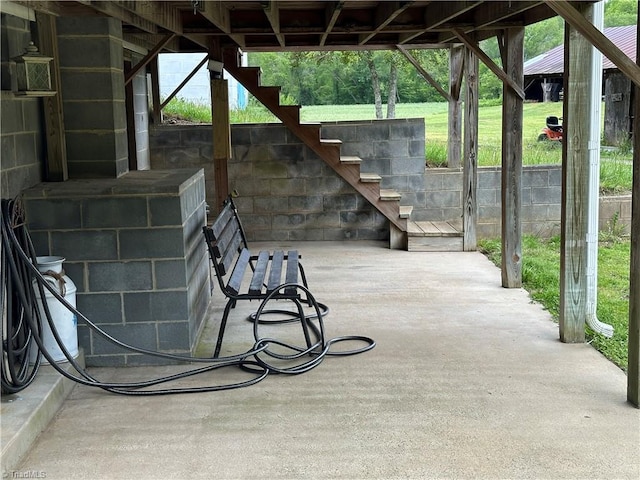 813 Blevins Store Rd, Mount Airy, NC 27030 - view of patio / terrace with stairway