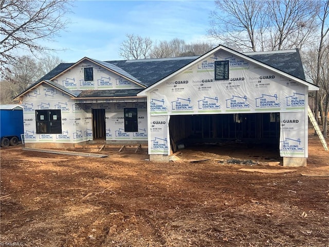 view of unfinished property