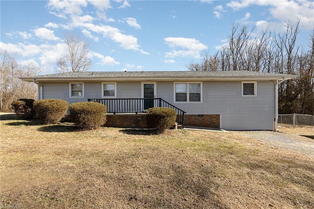 753 Wolf Island Rd, Reidsville, NC 27320 - back of house with a wooden deck and a lawn