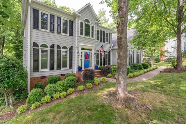 6516 Dornoch Dr, Greensboro, NC 27410 - colonial house with a front yard and crawl space