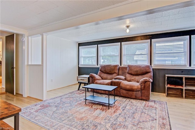 3412 Smithtown Rd, East Bend, NC 27018 - living area featuring ornamental molding and wood finished floors