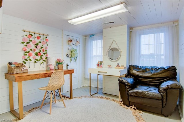 3412 Smithtown Rd, East Bend, NC 27018 - office area featuring wooden walls