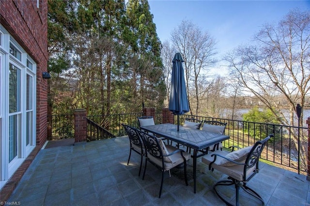 view of patio / terrace featuring outdoor dining area