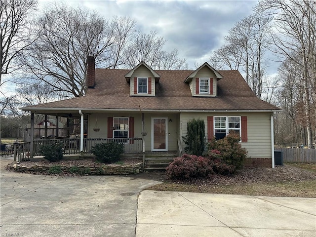 view of front of home with a porch