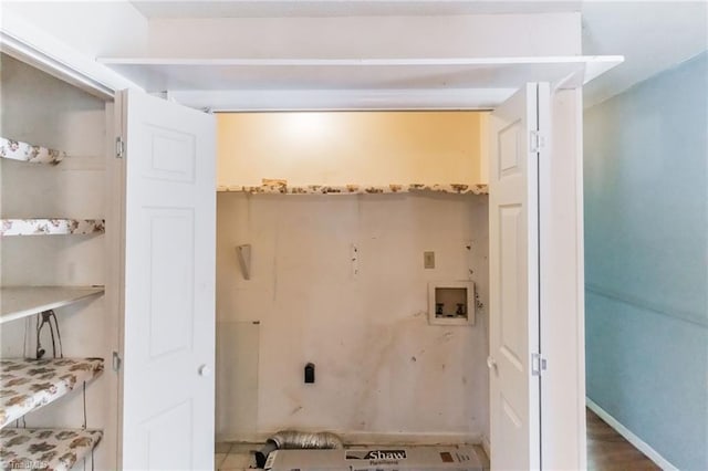 washroom with laundry area, washer hookup, and hookup for an electric dryer