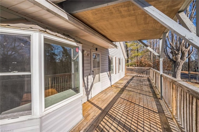 view of wooden deck