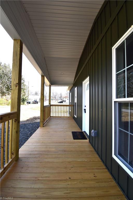 wooden deck with covered porch