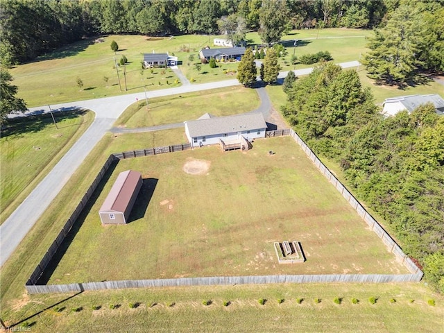 drone / aerial view featuring a rural view