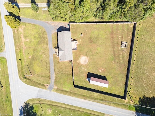 aerial view with a rural view