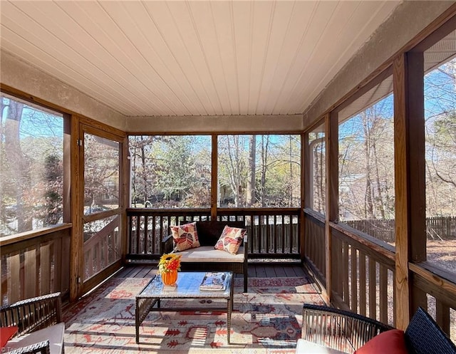 sunroom / solarium with plenty of natural light