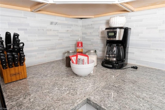 kitchen view of light stone countertops