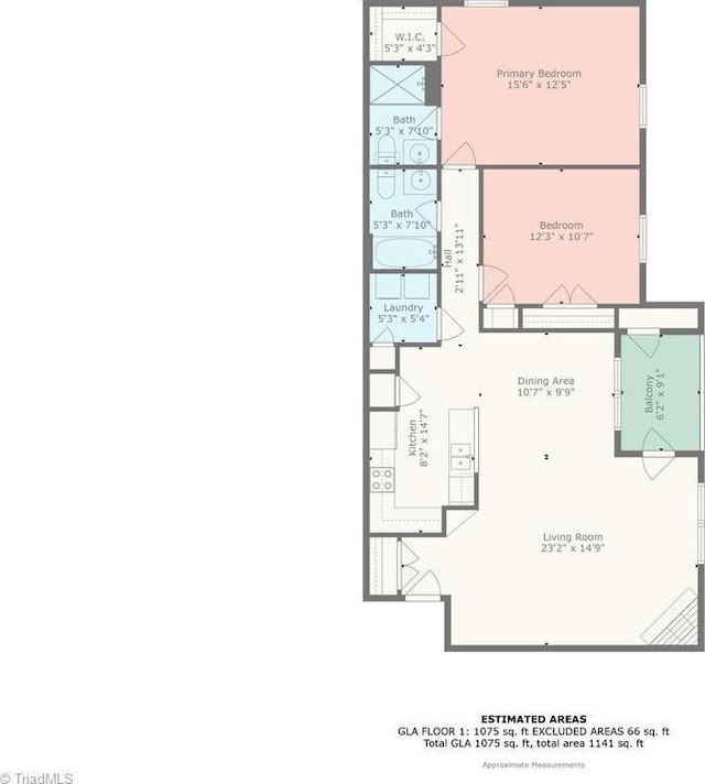 6112 Hedgecock Cir Unit 3B, High Point, NC 27265 - home floor plan