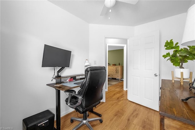 6937 US Highway 158, Stokesdale, NC 27357 - office space featuring light wood-type flooring and a ceiling fan