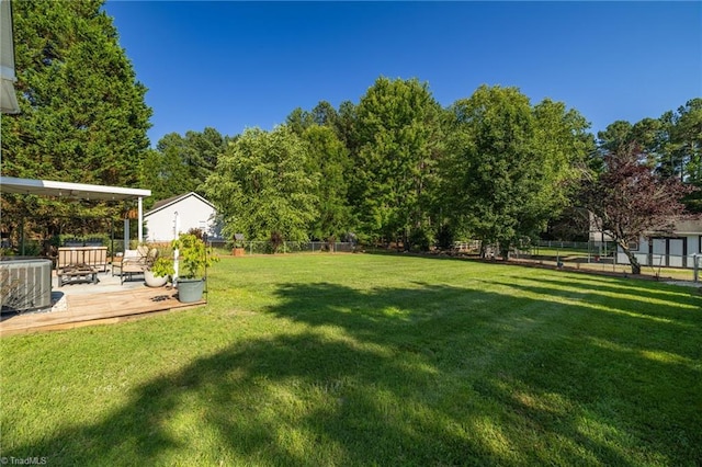 6937 US Highway 158, Stokesdale, NC 27357 - view of yard featuring a deck