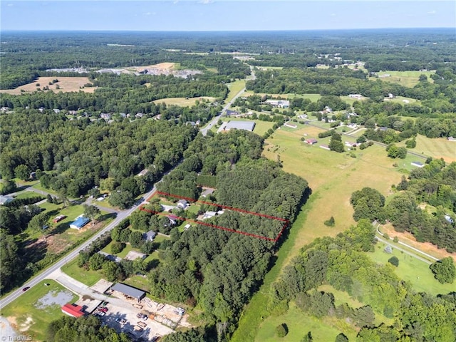 6937 US Highway 158, Stokesdale, NC 27357 - aerial view of property's location featuring property parcel outlined and a forest