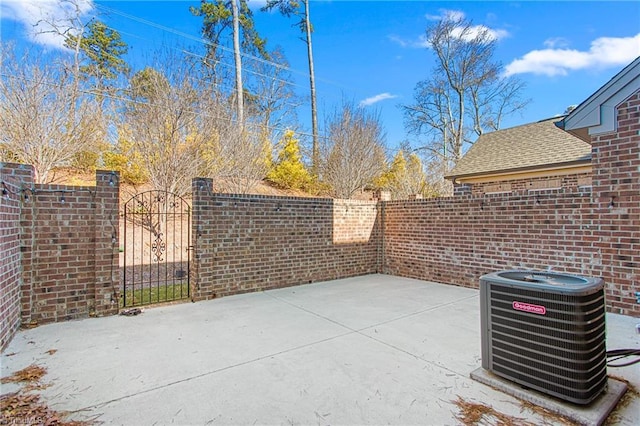 view of patio / terrace featuring central AC