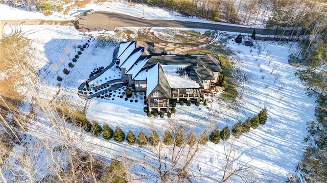 view of snowy aerial view