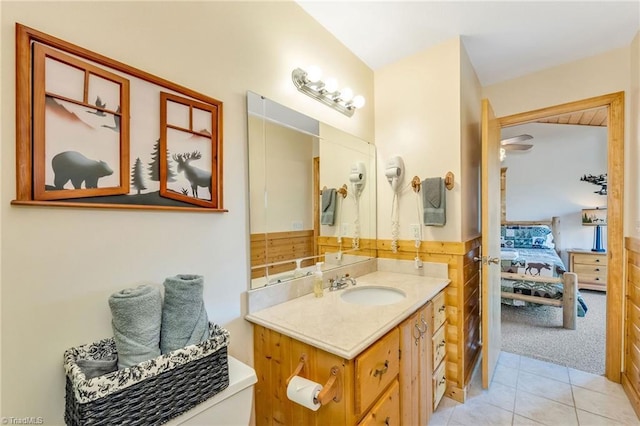 240 Deer Knoll Dr, Piney Creek, NC 28663 - ensuite bathroom featuring vanity and tile patterned floors
