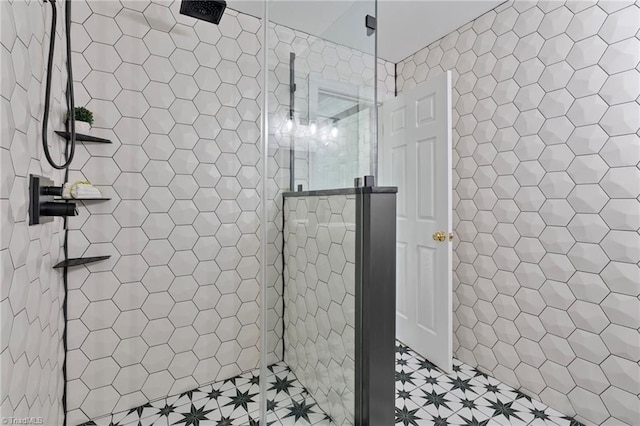 bathroom with walk in shower